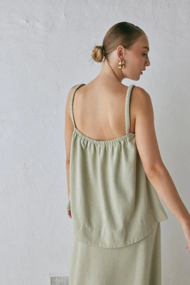 Women VRG GRL Sleeveless Etta Top Sage Women VRG GRL Sleeveless Etta Top Sage