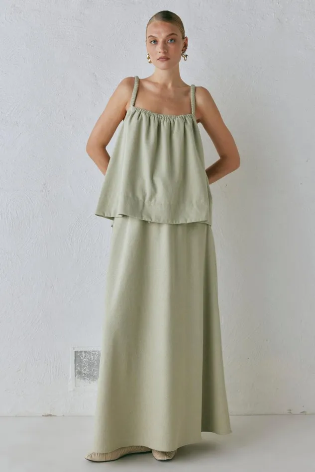 Women VRG GRL Sleeveless Etta Top Sage Women VRG GRL Sleeveless Etta Top Sage