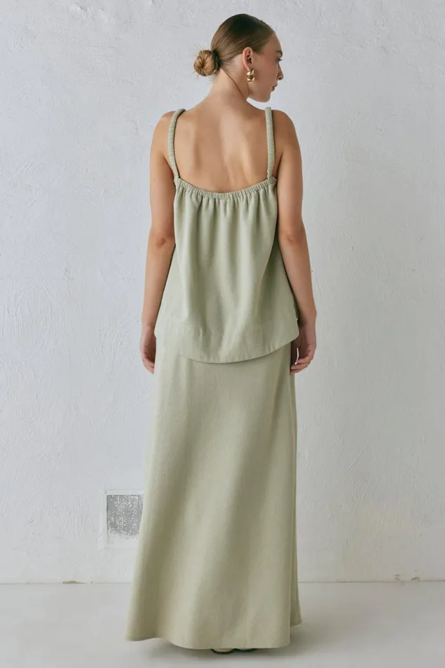 Women VRG GRL Sleeveless Etta Top Sage Women VRG GRL Sleeveless Etta Top Sage
