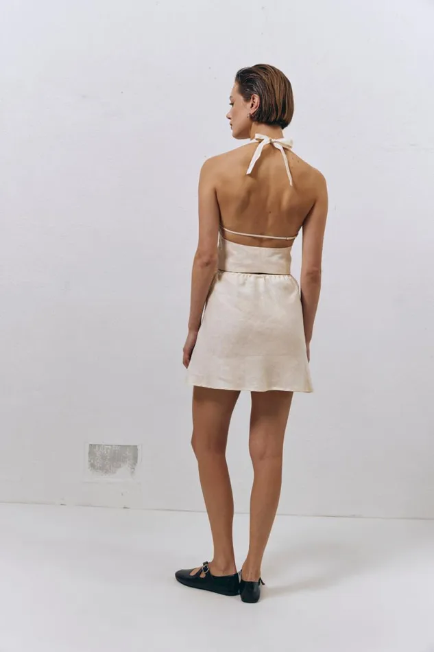 Women VRG GRL Sleeveless Los Cabos Linen Vest Cream Women VRG GRL Sleeveless Los Cabos Linen Vest Cream