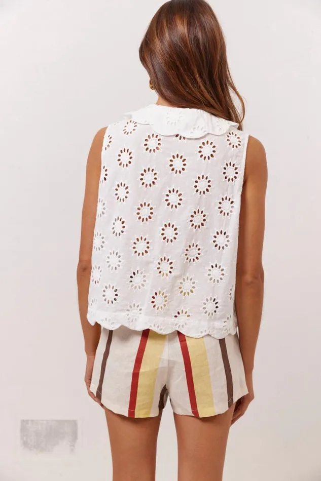 Women VRG GRL Sleeveless Maisie Top Anglaise Women VRG GRL Sleeveless Maisie Top Anglaise