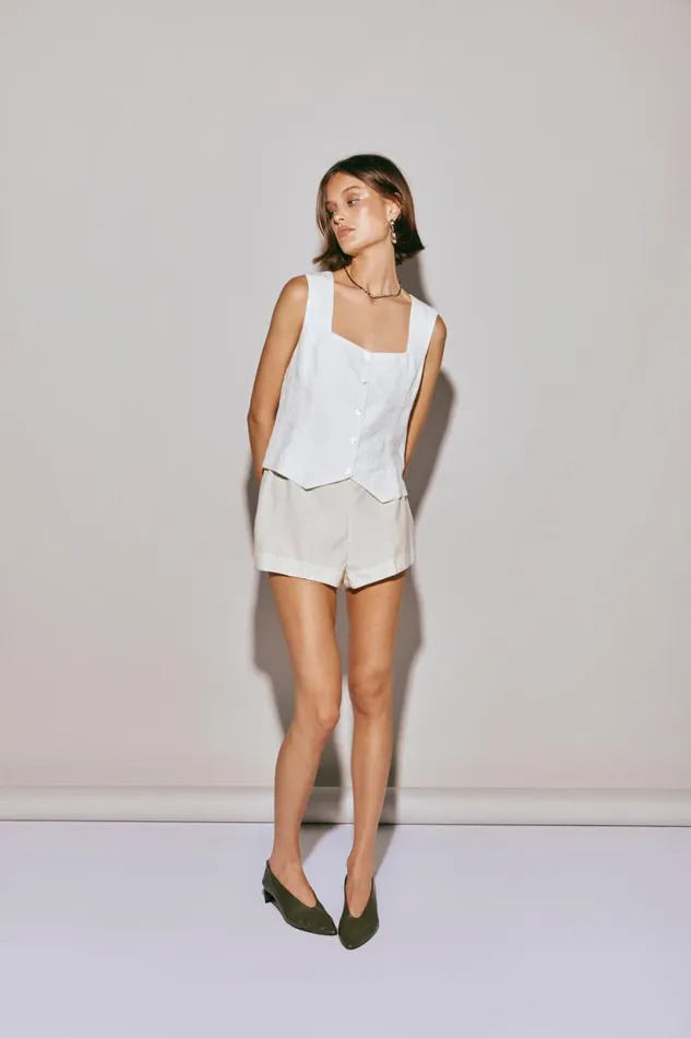 Women VRG GRL Sleeveless Mimi Top White Women VRG GRL Sleeveless Mimi Top White