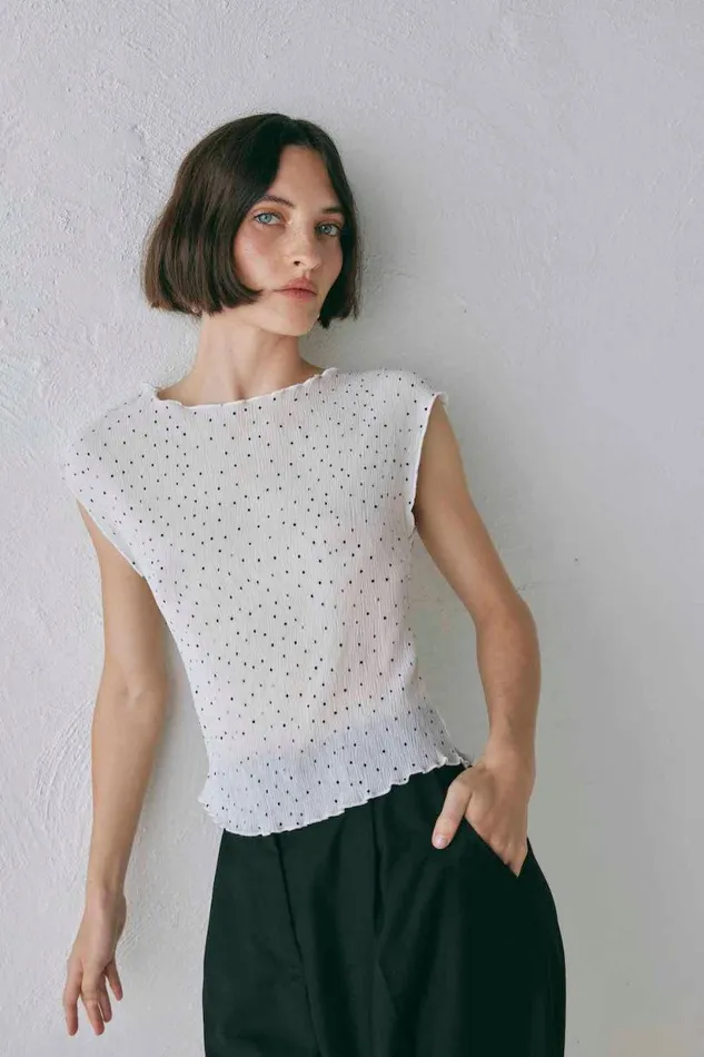Women VRG GRL Sleeveless Retrofuture Top Dot