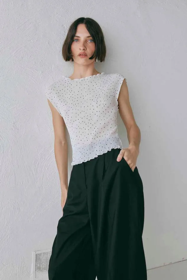 Women VRG GRL Sleeveless Retrofuture Top Dot Women VRG GRL Sleeveless Retrofuture Top Dot