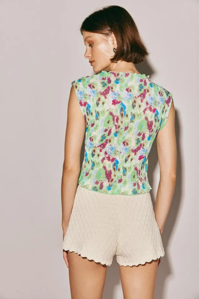 Women VRG GRL Sleeveless Retrofuture Top Multi Women VRG GRL Sleeveless Retrofuture Top Multi