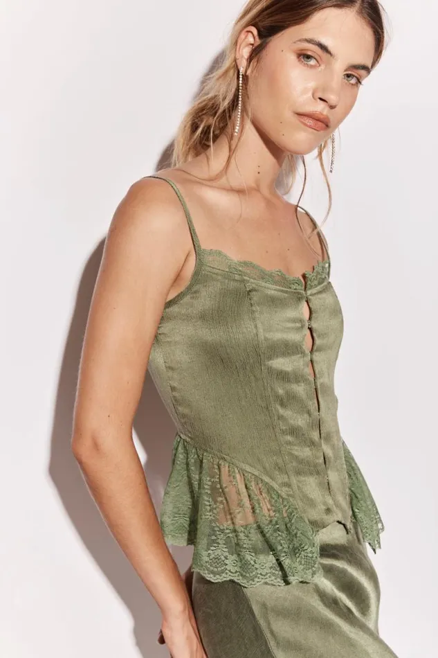 Women VRG GRL Sleeveless Rhapsody Top Forest Women VRG GRL Sleeveless Rhapsody Top Forest
