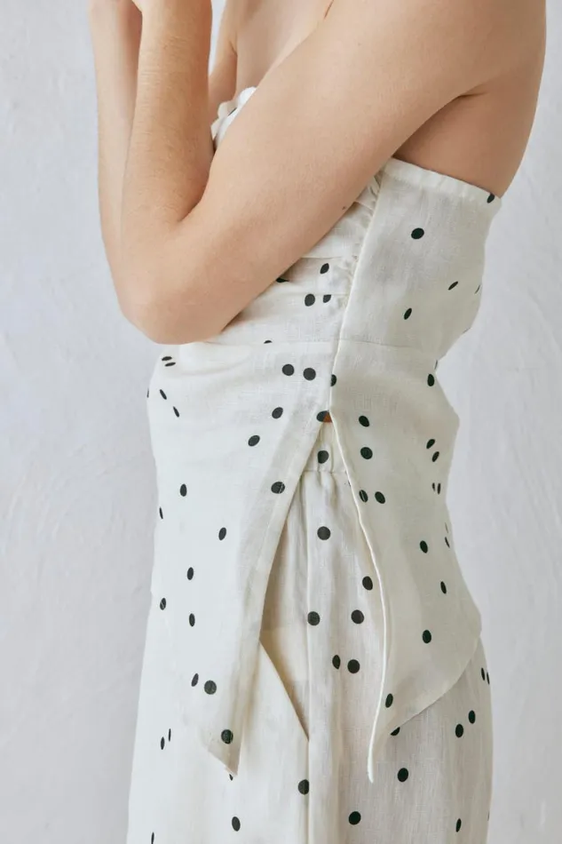 Women VRG GRL Sleeveless Sunrays Linen Top Dot Women VRG GRL Sleeveless Sunrays Linen Top Dot