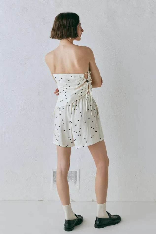 Women VRG GRL Sleeveless Sunrays Linen Top Dot Women VRG GRL Sleeveless Sunrays Linen Top Dot