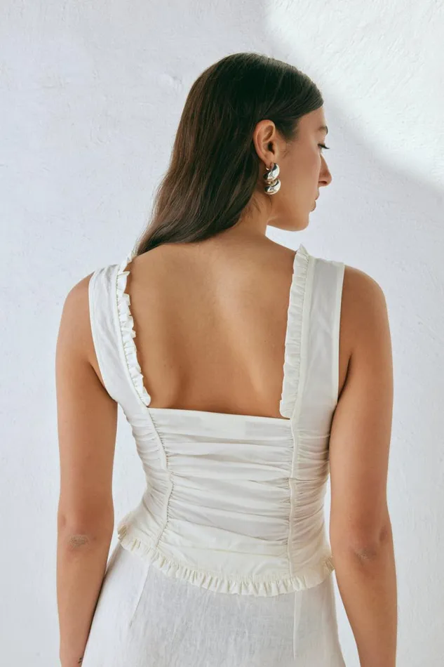 Women VRG GRL Sleeveless Vida Top White Women VRG GRL Sleeveless Vida Top White