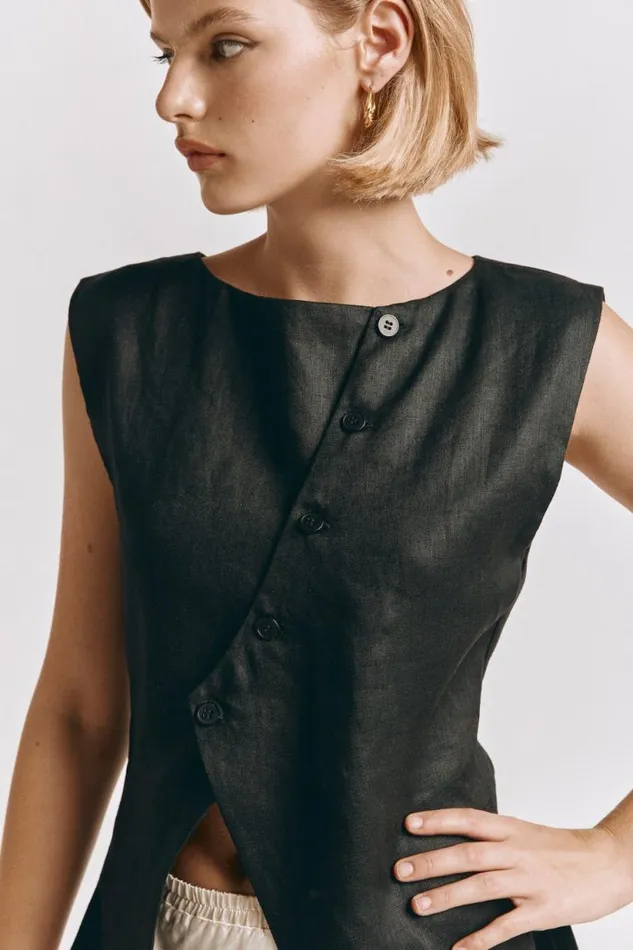 Women VRG GRL Vests Aria Vest Black Women VRG GRL Vests Aria Vest Black