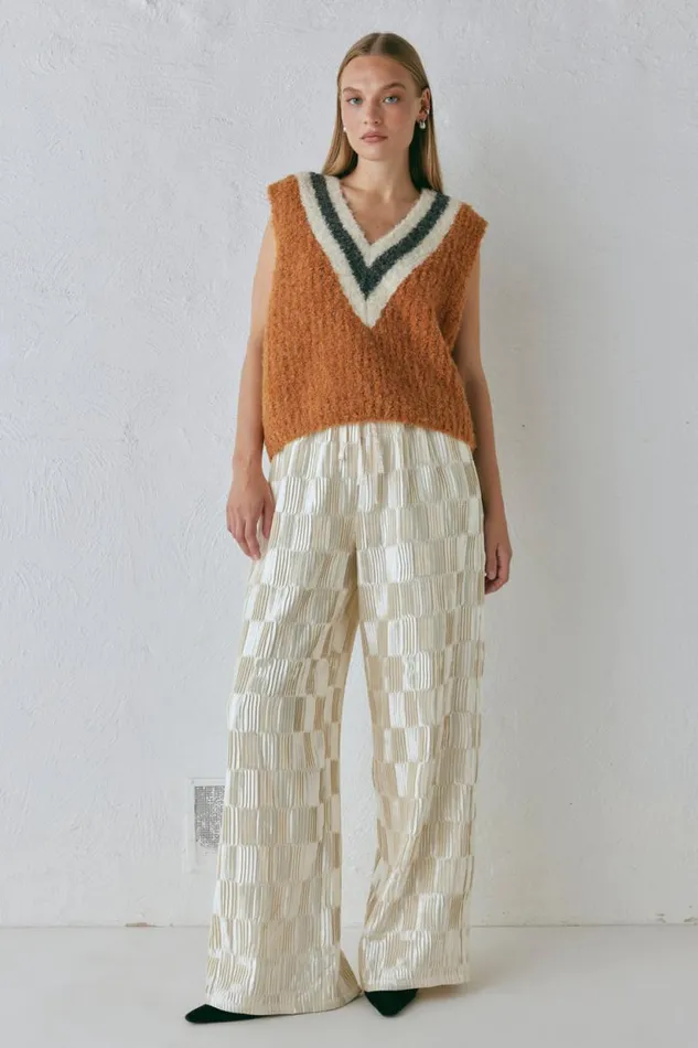 Women VRG GRL Vests Macy Knit Vest Burnt Orange Women VRG GRL Vests Macy Knit Vest Burnt Orange