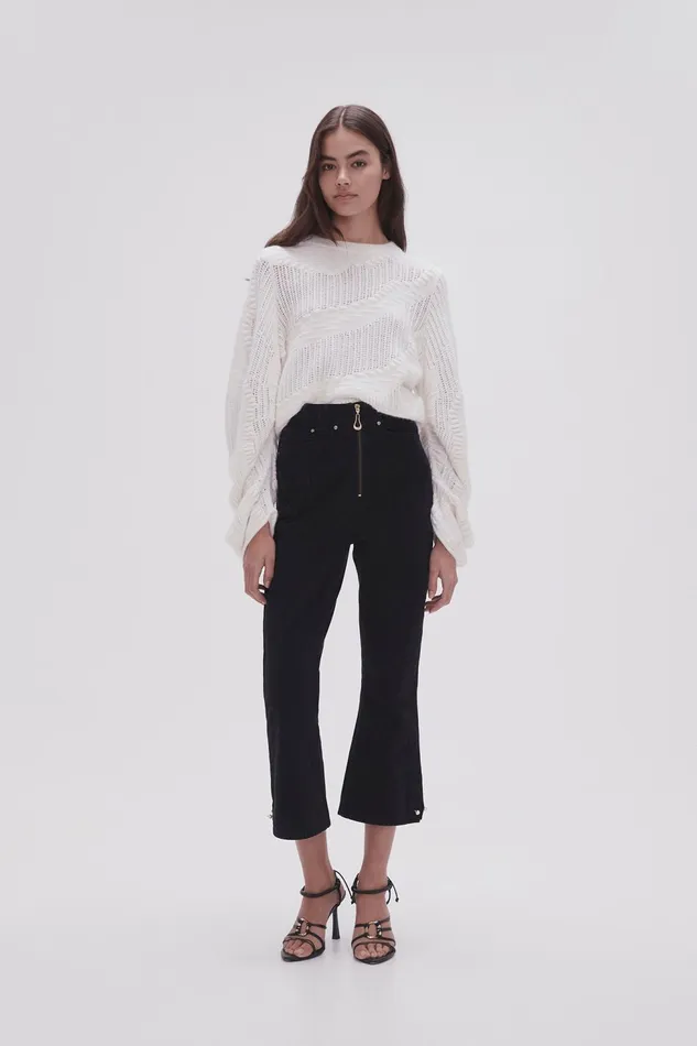 Women Willa Bootleg Jeans Black Aje Pants