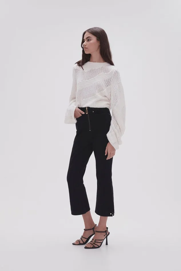 Women Willa Bootleg Jeans Black Aje Pants