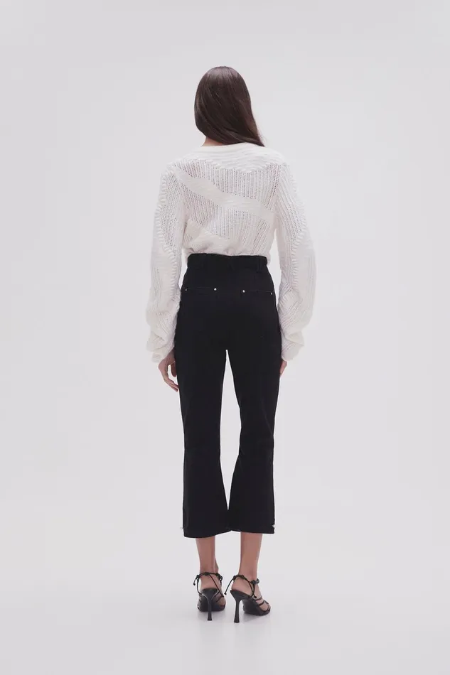 Women Willa Bootleg Jeans Black Aje Pants