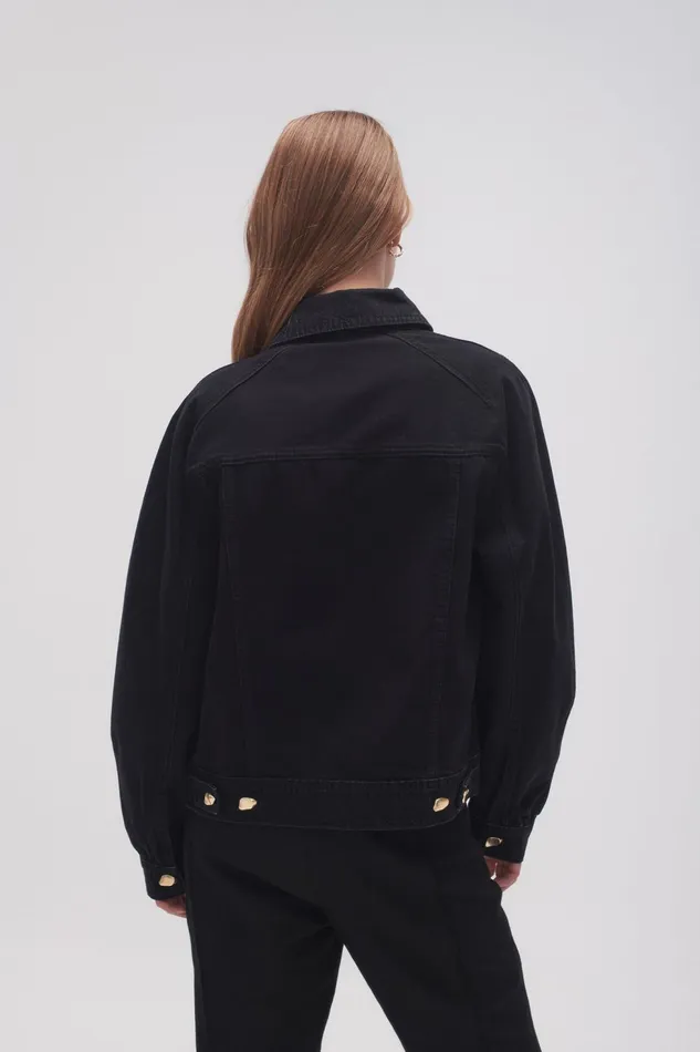 Women Willa Denim Jacket Black Aje Denim