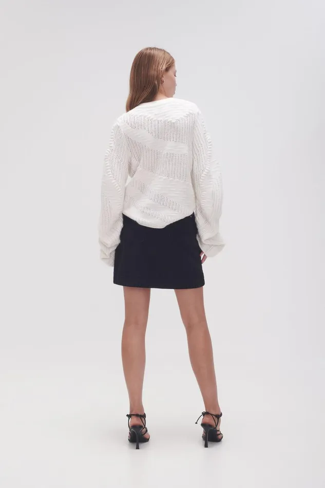 Women Willa Denim Mini Skirt Black Aje Denim