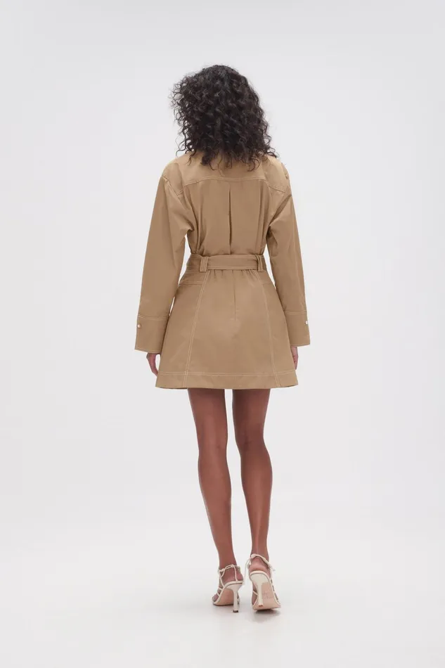 Women Willow Utility Mini Skirt Taupe Grey Aje Skirts