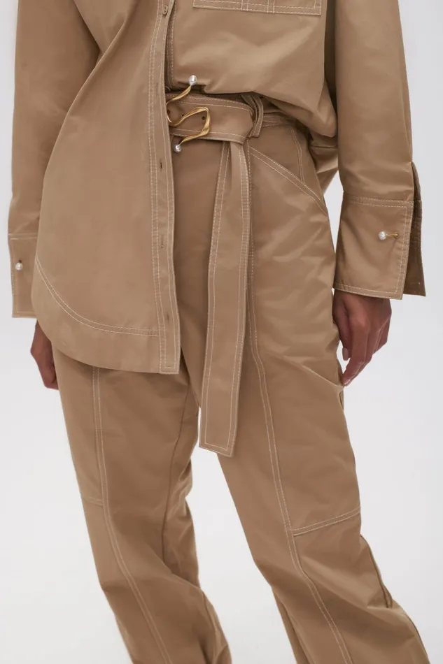 Women Willow Utility Track Pant Taupe Grey Aje Pants