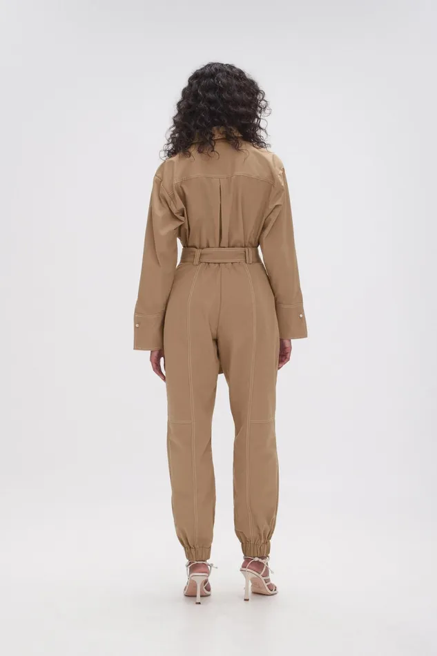 Women Willow Utility Track Pant Taupe Grey Aje Pants