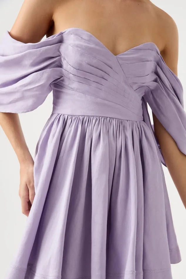 Women Zorina Sweetheart Mini Dress Lilac Aje Dresses